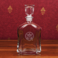 USC Seal Crystal Whiskey Decanter